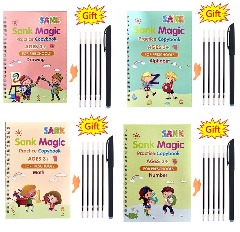 Triple Delight Deal - LCD Tablet | Practice Books | Magic Scratch Drawing Book