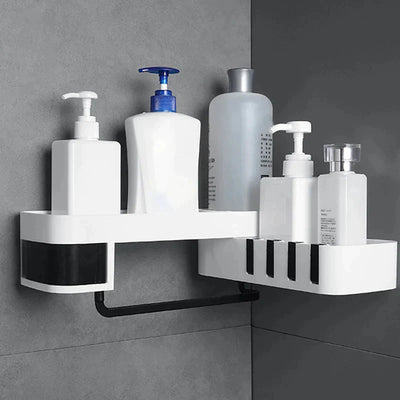 1Pcs Creative Corner Shower Caddy Shelf Bathroom Shampoo Shower Shelf Holder Kitchen Storage Rack Organizer Wall Mounted Type