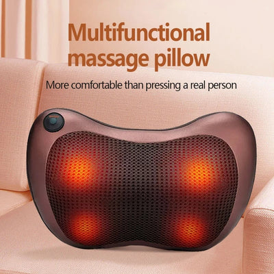 Massage Pillow 8 speed Head Relax Electric Shoulder Back Shiatsu Neck Massager