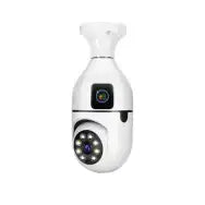 GSS E27 Wifi Security Camera, 360° View Rotatable, Hd Ip Cctv Smart Camera, Pan Tilt, Wireless, Color Night Vision, Two Way Audio , Motion Detection, SD Card Slot, V380, White Two way communication helps you communicate.